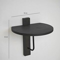 Raft de perete, Neostill, Reve, 35x35 cm, Lemn masiv, Antracit / Negru