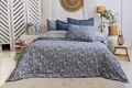 Lenjerie de pat dubla, L'essentiel Maison, Rebel, Albastru indigo