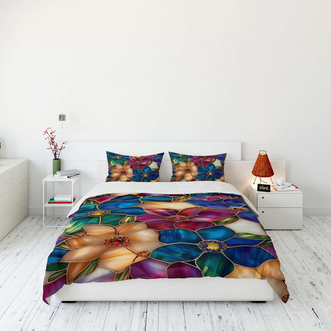 Lenjerie de pat dubla (DE) 3 piese L'essentiel Maison FLW_DVT25-33 Multicolor