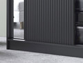 Dulap pentru haine cu oglinda ELTAP, Prescco II, 120x60x220 cm, MDF/ABS, negru