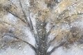 Tablou decorativ Tree Dark - A, Mauro Ferretti, 70x140 cm, pictat manual, canvas/lemn de pin