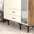 Dulap pentru haine, Hommy Craft, Kumsal STR, 160x47.5x201.4 cm, PAL, Maro/Crem