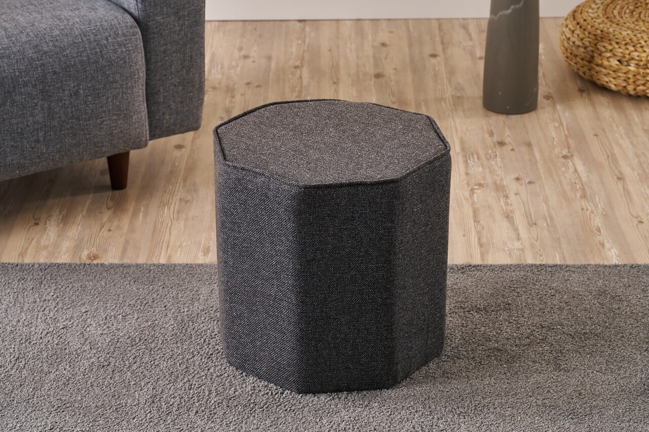 Taburet, Atelier del Sofa, 825BLC5155, Lemn, Fumuriu - view 2