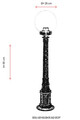 Lampadar de exterior, Avonni, 685AVN1151, Plastic ABS, Maro