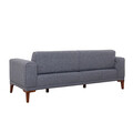 Canapea extensibila cu 3 locuri, Unique Design, 867UNQ1366, Lemn de carpen, Gri inchis