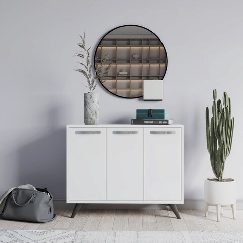 Dulap multifunctional, mod design, piffa, 100x82x35 cm, alb