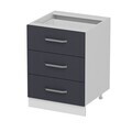 Dulap pentru bucatarie, Hanah Home, Minar, 60x87x58 cm, Alb / Antracit