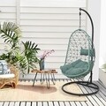 Leagan gradina/terasa Bologna, Decoris, 95x195 cm, rachita, verde