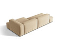 Coltar modular dreapta 4 locuri, Nuria-88, Micadoni Home, 312x147x72 cm, catifea, bej nude