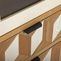 Vitrina cu 2 sertare si 1 usa Chess, Versa, 35 x 40 x 116 cm, lemn de pin/MDF, maro