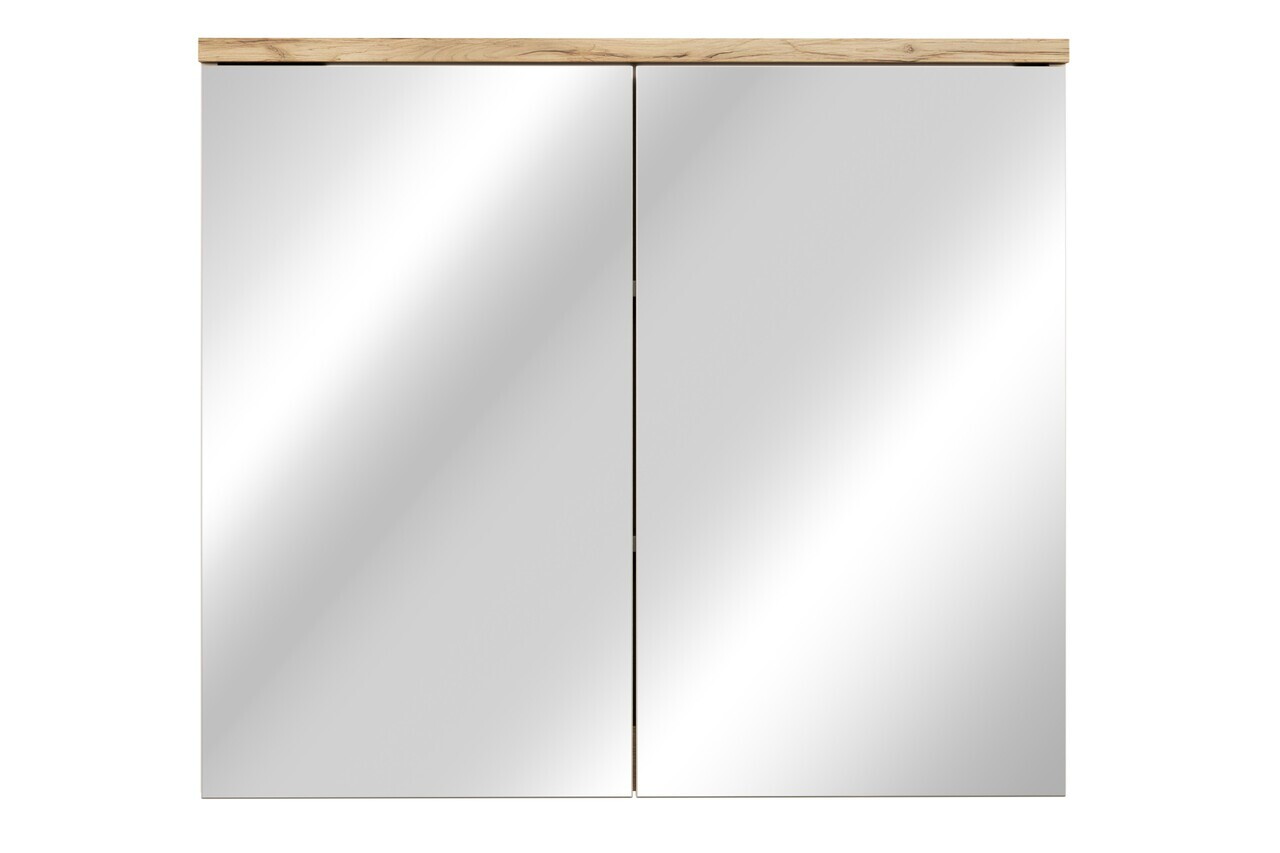 Cabinet cu oglinda si 2 usi, Bali Cashmere, Comad, 80x20x70 cm, PAL laminat, casmir mat — imaginea 9
