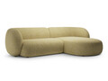 Coltar dreapta 3 locuri, Kate, Micadoni, 285x176x76 cm, tesatura structurata, galben melanj
