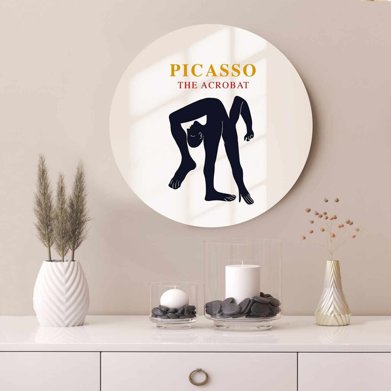 Oglinda decorativa AY11765 Sticla ø30 cm Multicolor