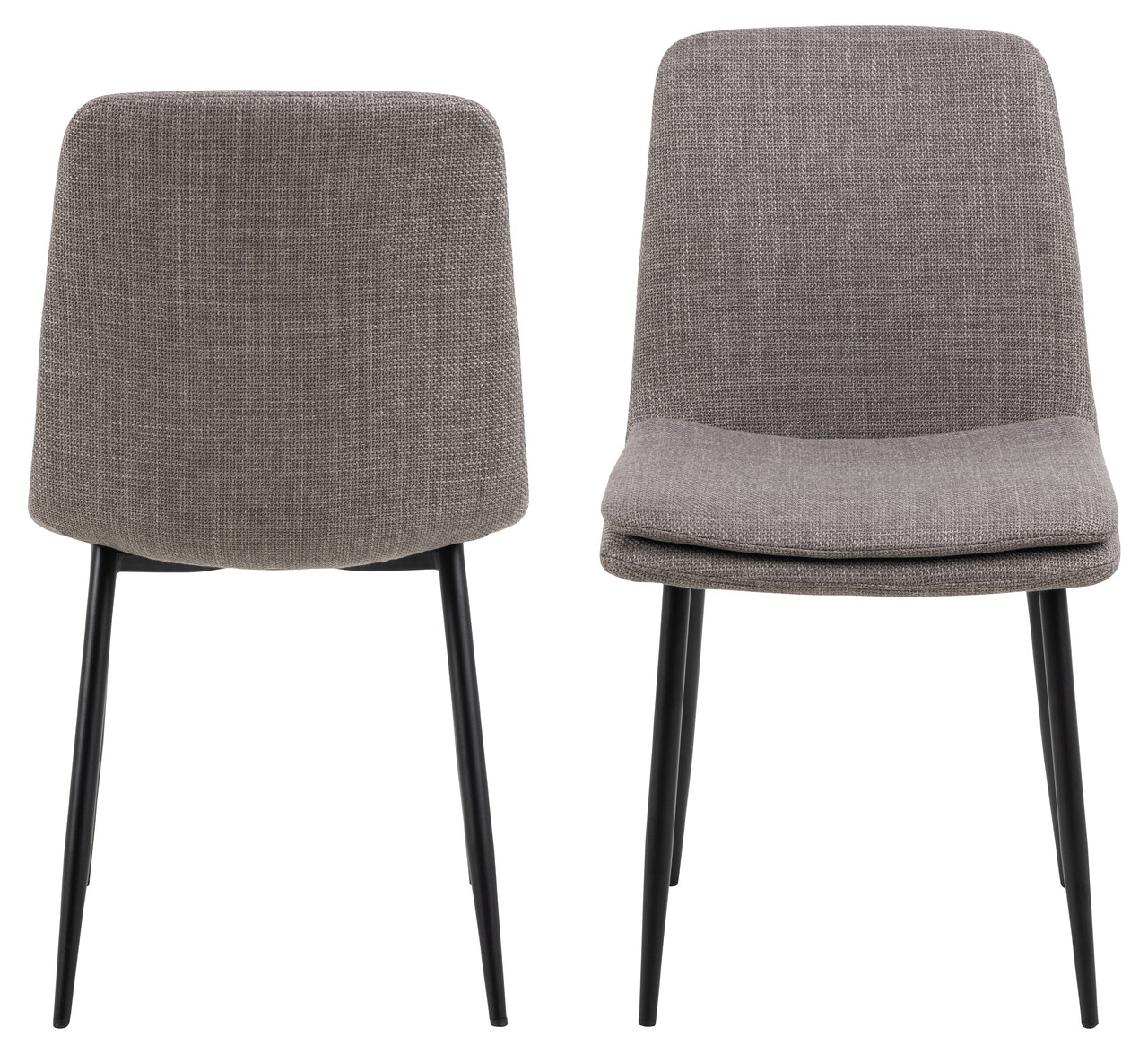 Scaun Becca, Actona, 46x55x85.5 cm, tesatura structurata/otel, gri maro deschis - view 7