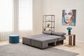 Canapea extensibila 3 locuri, Balcab Home, 825BLC4307, Lemn, Gri