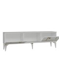 Comoda TV, Olivia, Madera, Alb/Auriu