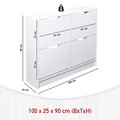 Pantofar cu 4 usi Westphalen 8-B, Inter Link, 100x25x90 cm, PAL, alb