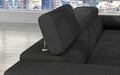 Coltar extensibil dreapta 4 locuri ELTAP, Armd-50, Armando, 289x203x85 cm, lemn/poliester, gri inchis/negru