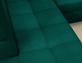 Coltar extensibil dreapta 4 locuri ELTAP, ERI-08, Eridano, 275x202x88 cm, lemn/poliester, verde inchis