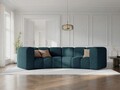 Canapea semirotunda 3 locuri, Lupine, Micadoni Home, BL, 322x135x70 cm, poliester chenille, turcoaz