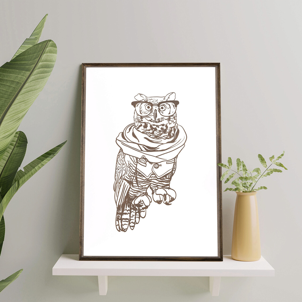 Tablou decorativ TD164 Lemn Desenat manual Natural