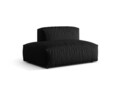 Modul stanga pentru canapea, 2 locuri, Martina-169, Micadoni Home, 133x106x75 cm, tesatura structurata catifelata, negru