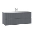 Dulap de baie cu chiuvetă, Hanah Home, Moonlight 120, Gri Mat
