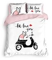 Lenjerie de pat dubla, 3 piese, The Club Cotton, Cartepos, bumbac ranforce, 145 TC, multicolor