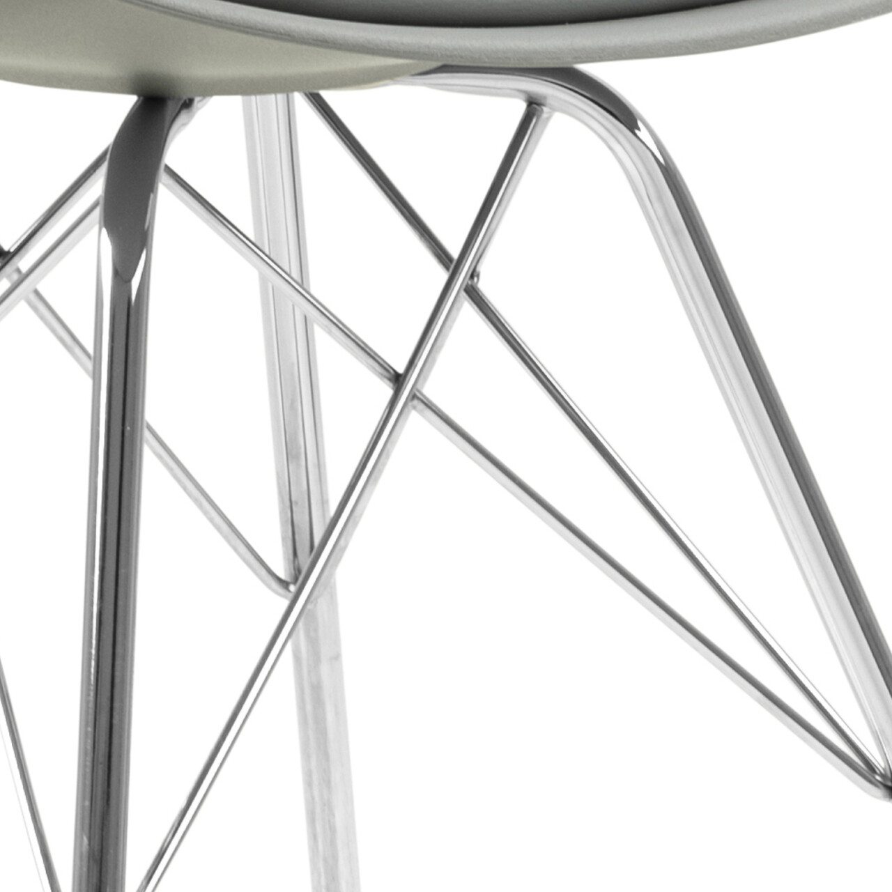 Scaun Eris, Actona, 48.5x54x85.5 cm, piele ecologica/otel, gri - view 4