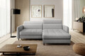 Coltar extensibil dreapta 3 locuri ELTAP, RT-03RAQ, Gomsi, 228x165x100 cm, lemn/poliester, gri deschis