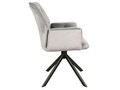Scaun rotativ Boogie II Velvet, Signal, 60x45x89 cm, catifea/otel, gri/negru