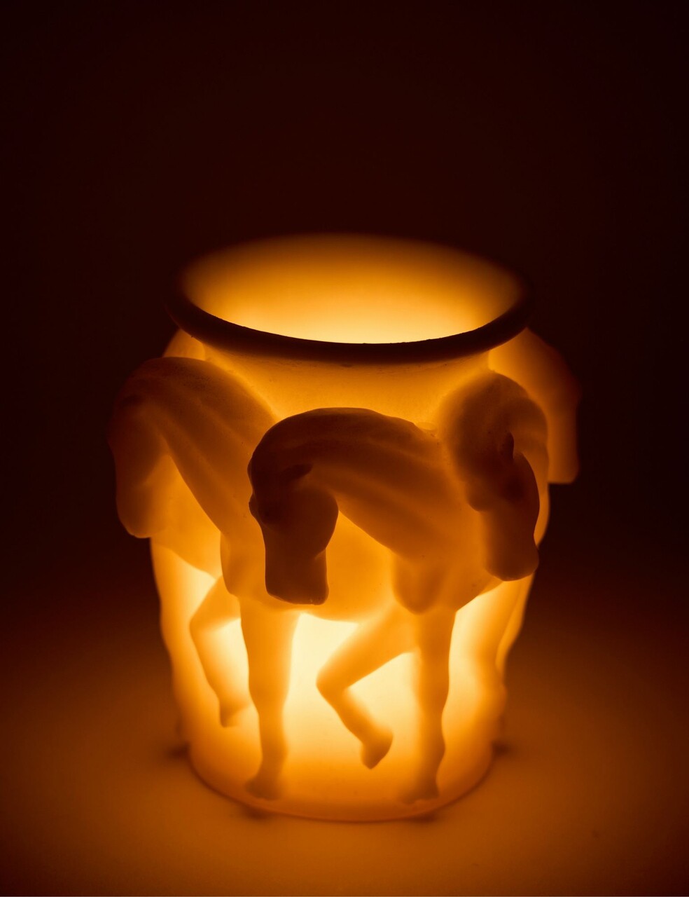 Lumanare, Pegasus, 12.5x18x12.5 cm, 100% SOYA CANDLE, Alb - view 2