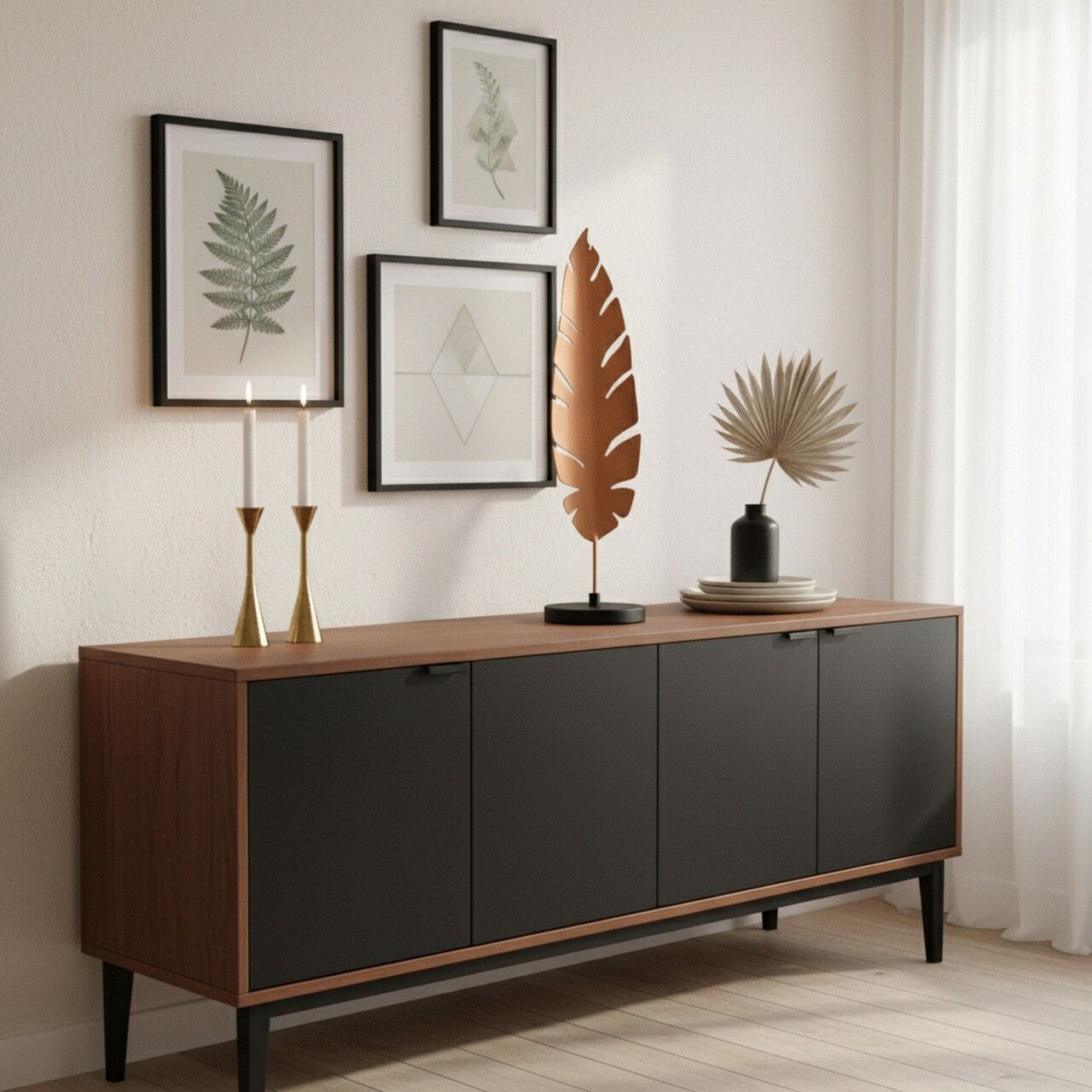 Decoratiune, Dm-003-A, 51x13x13 cm, Cupru/Negru - imagine 3