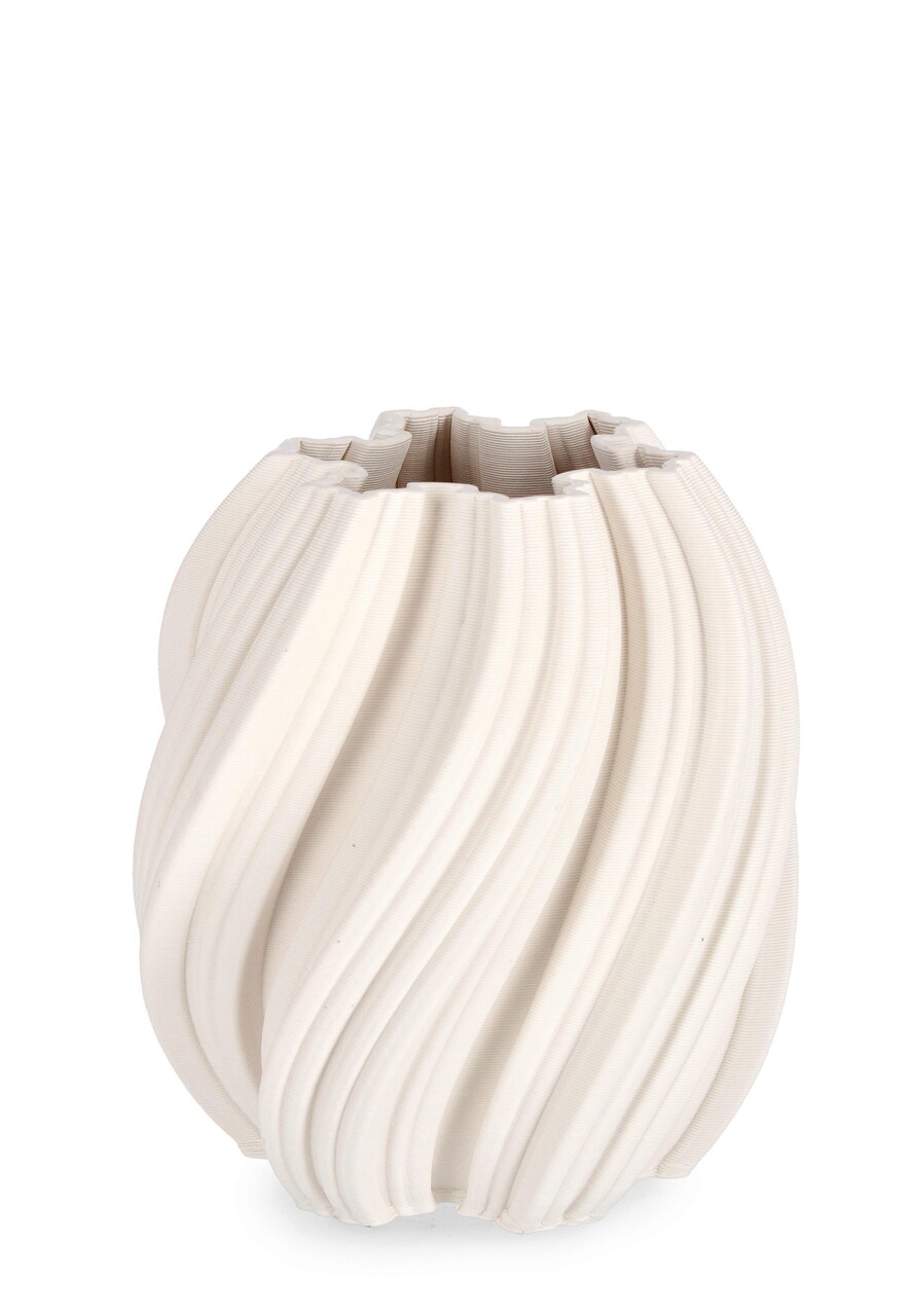 Vaza Joleen, Bizzotto, Ø19 x 21 cm, ceramica imprimata 3D, interior rezistent la apa, bej