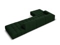 Coltar stanga 5 locuri, Jennifer-51, Micadoni Home, 341x166x70 cm, catifea, verde bottle