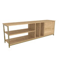 Comoda TV, Retricy, Oneida, 140x35.3x50.8 cm, PAL, Aur / Stejar