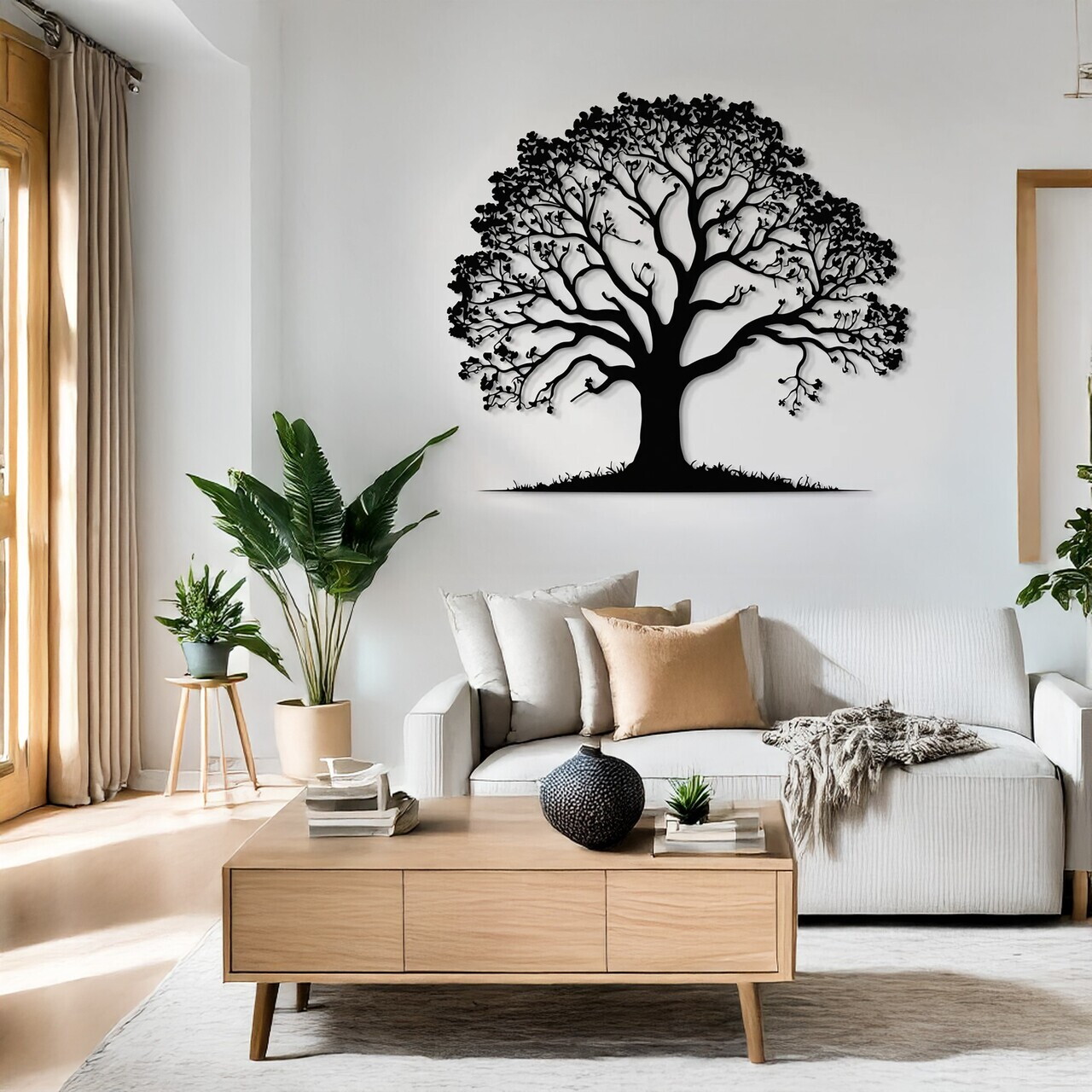 Decoratiune de perete, DCV-1076-MT, Dimensiune: 80 x 80 cm, Negru — imaginea 2