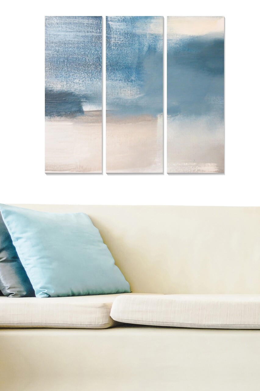 Set 3 tablouri decorative MDF1053177428 20 x 50 cm 3 piese Multicolor