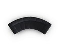 Canapea semirotunda 3 locuri, Lupine, Micadoni Home, BL, 322x135x70 cm, poliester chenille, negru