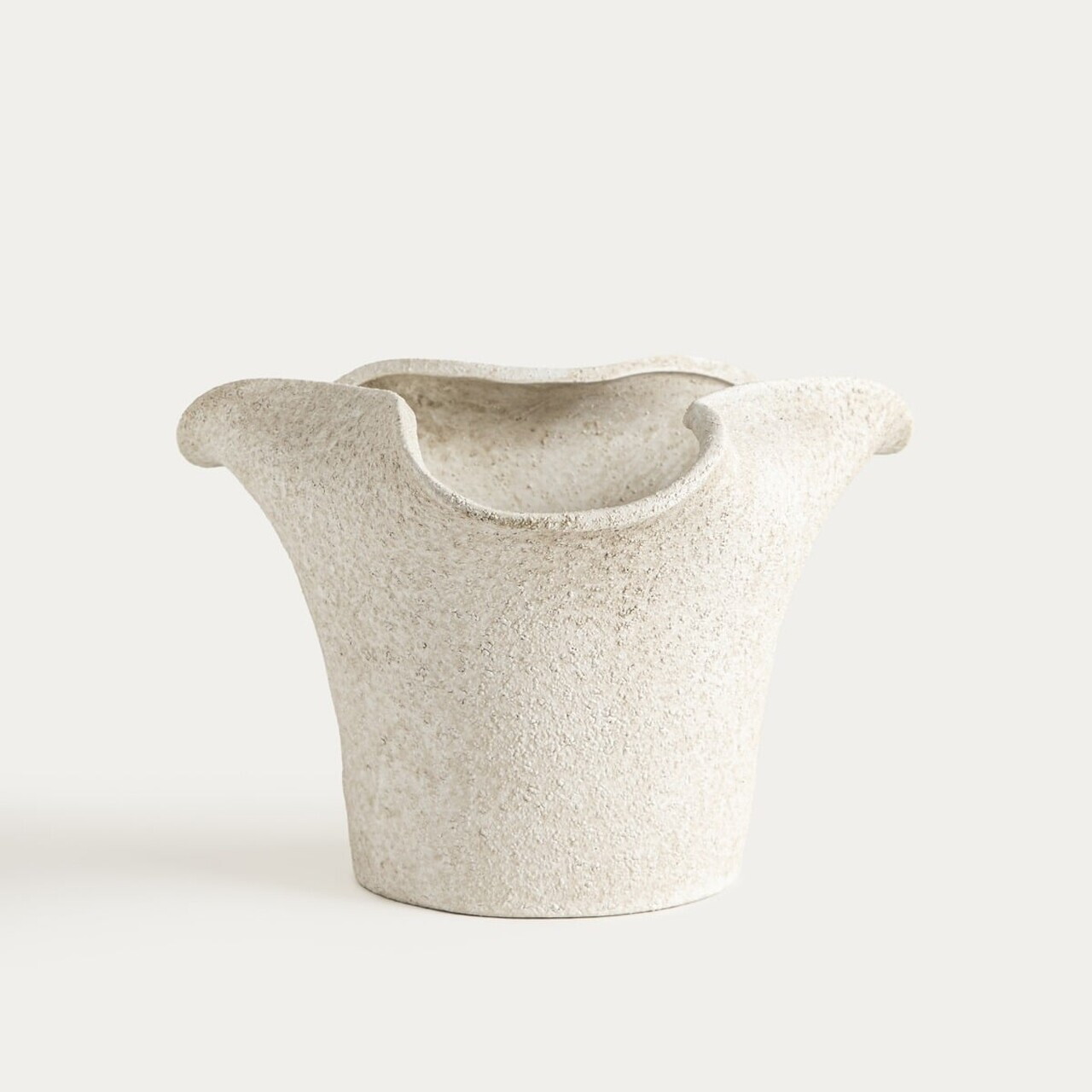 Vaza Tavero, Homla, 25x22x16 cm, ceramica, alb — imaginea 2