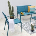 Set mobilier pentru gradina/terasa, Kavala, 4 piese, albastru
