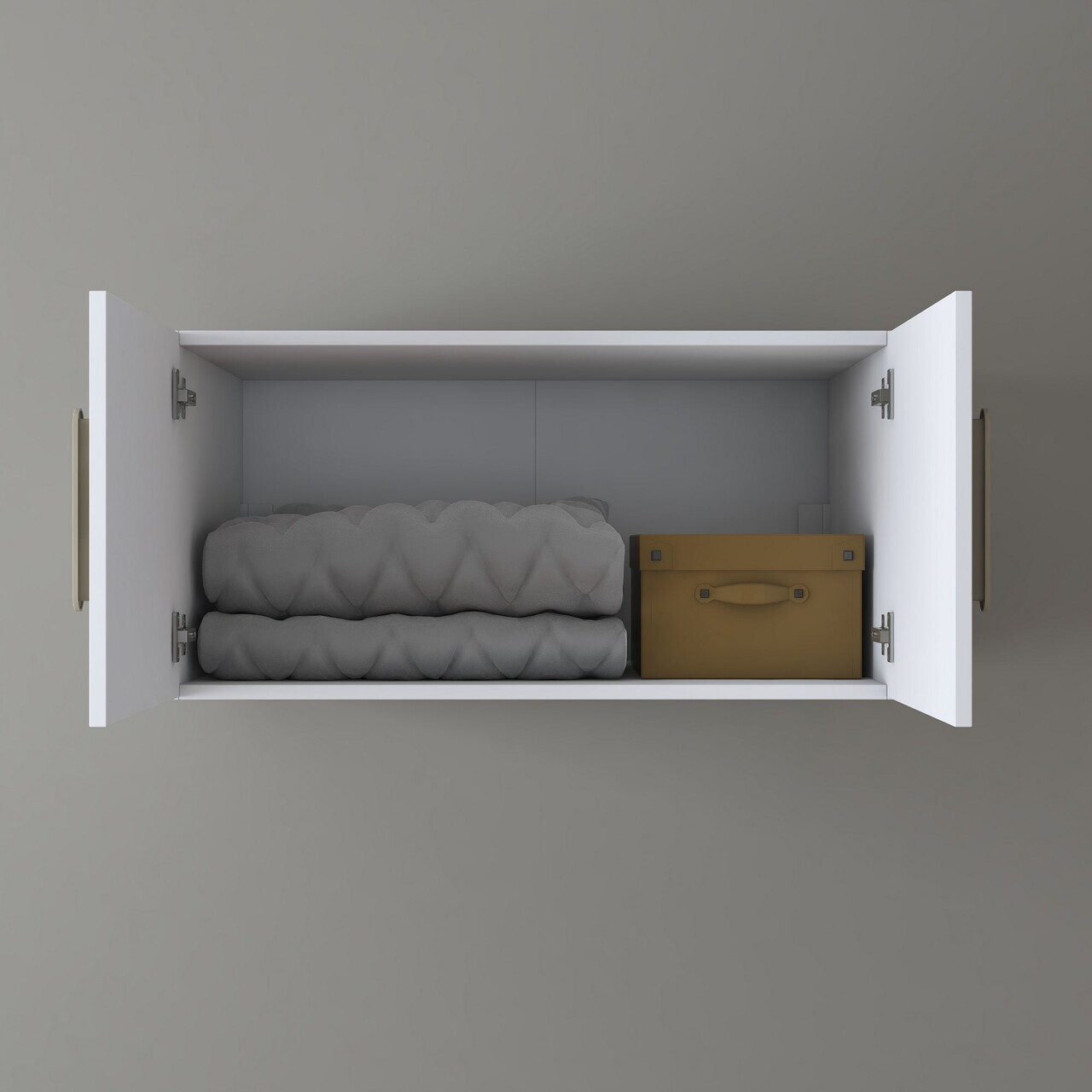 Dulap de perete, Hanah Home, BA166, 90x45x57.5 cm, PAL melaminat, Alb - view 3