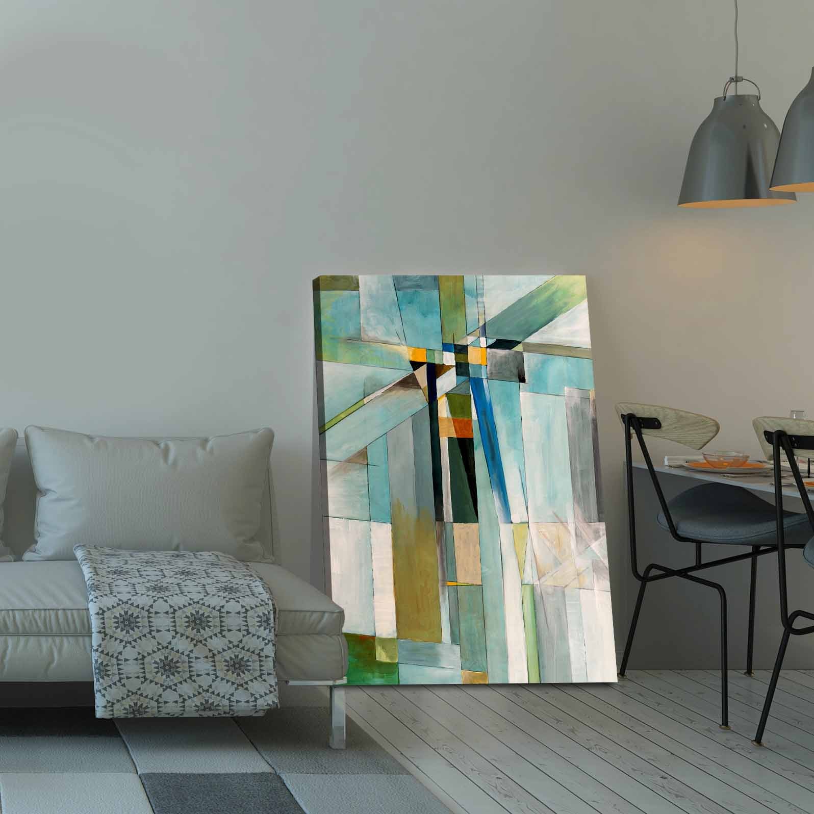 Tablou decorativ, 701002021C-015, PÂNZĂ DIN PIELE ÎNTOARSĂ, Lemn, Multicolor