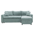 Coltar extensibil reversibil Lilian, Pakoworld, 225x148x81 cm, textil, menta