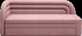 Canapea extensibila brat stanga 3 locuri, ELTAP, Fabillo, 223x86x80 cm, lemn/poliester, roz