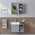 Set Dulap de Baie cu Chiuvetă și Oglindă (2 Piese), Hanah Home, 2929, MDF, Frasin