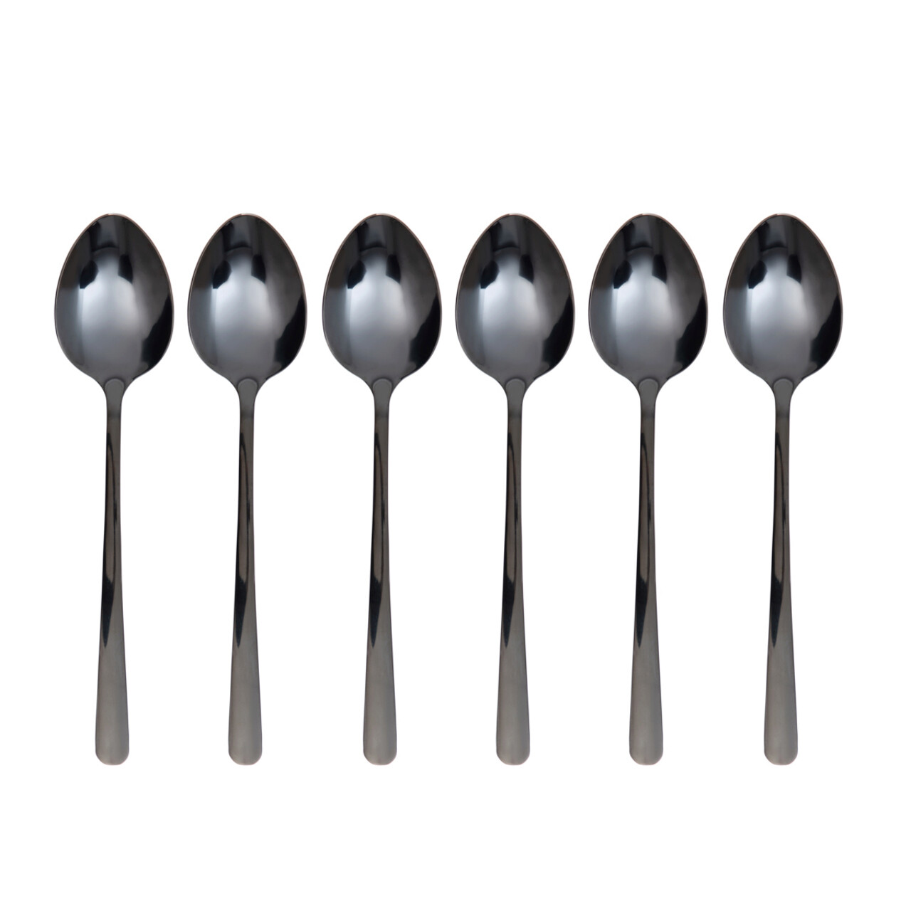 Set tacamuri 24 piese Lugano, Homla, inox 18/0, negru - imagine 5