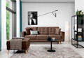 Canapea extensibila 3 locuri ELTAP, Ask13, Asgard, 233x92x93 cm, lemn/poliester, maro