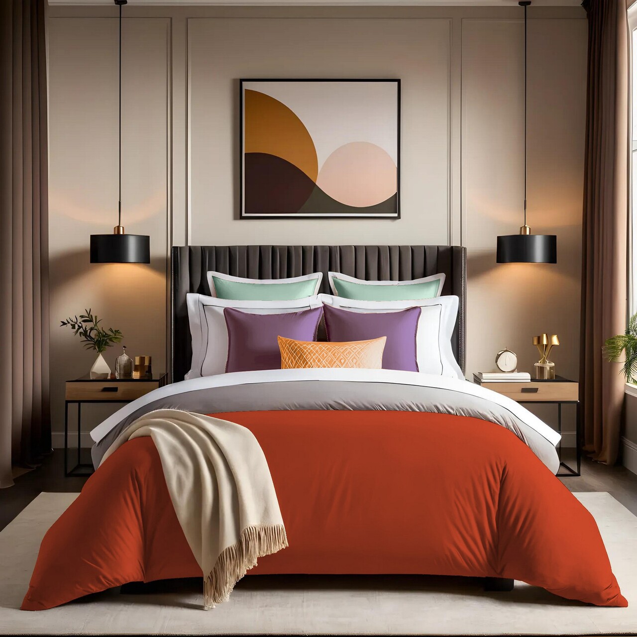 Husa de pilota Ranforce Single (DE), L'essentiel Maison, Tonne Mixte, Caramiziu