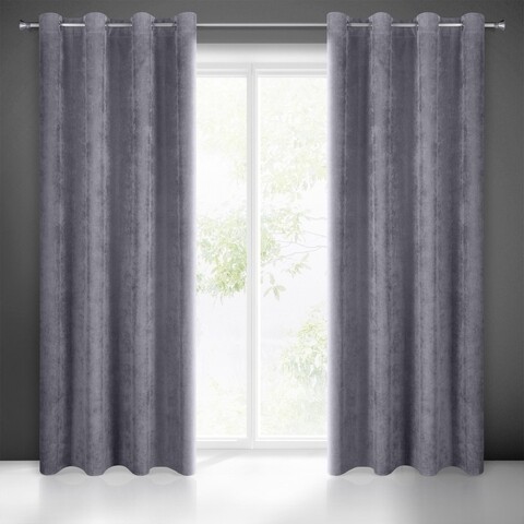 Draperie Eurofirany, Julie, 140×250 cm, poliester, grafit Eurofirany